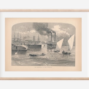 1872 New Orleans Louisiana & Mississippi Antiker Gravurdruck