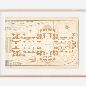 1927年 セントポール大聖堂 ロンドン イギリス アンティーク地図