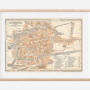 1910 Leeuwarden Pays-Bas Carte Antique
