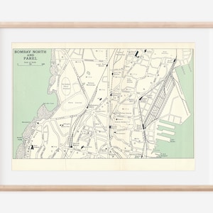 1962 Mumbai (Bombay) India Vintage Map