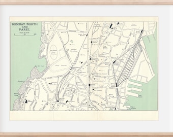 1962 Mumbai (Bombay) India Vintage Map