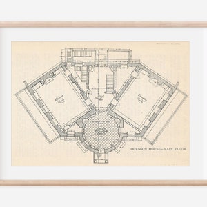 1922 The Octagon House, Washington DC Mappa antica
