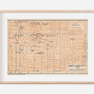1904 Salt Lake City Utah Antique Map
