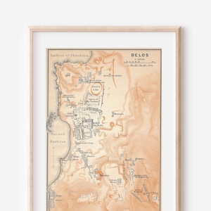1909 Delos Griechenland Antike Karte