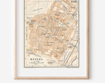 1913年 モデナ イタリア アンティーク地図