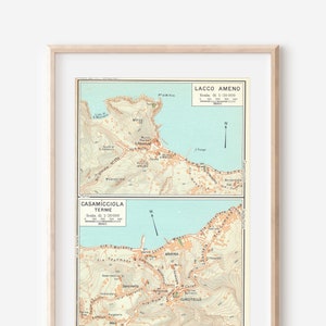 1960 Lacco Ameno & Casamicciola Terme, Ischia Italie carte vintage