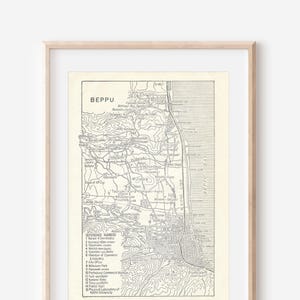 1961 Beppu Japan Vintage Map