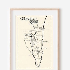 1966 Gibraltar Vintage Map