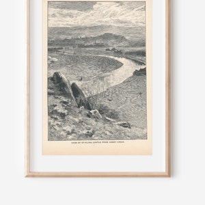 1892 Stirling Castle Stirling Scotland Antique Engraving Print