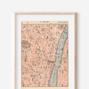 1927 London Street Map, London, England, Vereinigtes Königreich