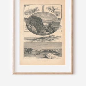 1874 Gloucester & Rockport Massachusetts Antiker Gravurdruck