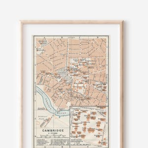 1909 Cambridge, Boston, Massachusetts, Harvard University Antique Map
