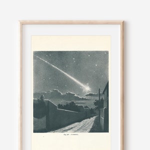 1959 流星 ヴィンテージ 天文学 イラスト プリント