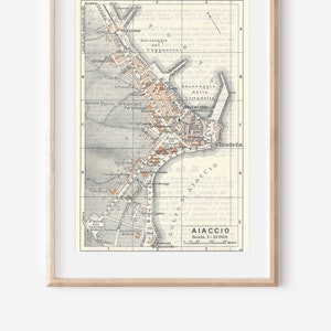 1940 Ajaccio Korsika Frankreich Vintage Karte