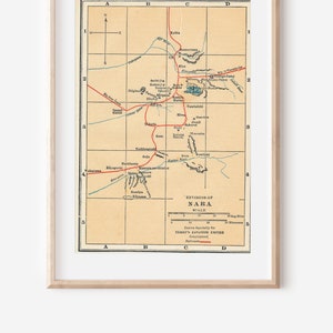 1933 Nara Japan Antique Map