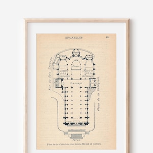 1936 Cathédrale Saints-Michel-et-Sainte-Gudule, Bruxelles Belgique carte ancienne