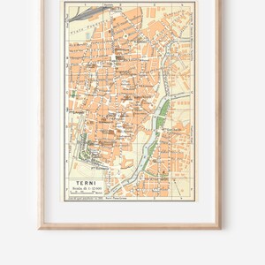 Mappa d&#39;epoca di Terni Italia del 1966