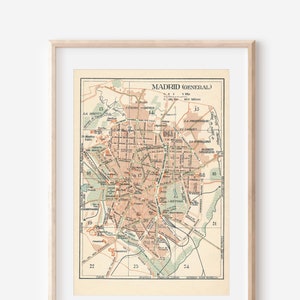 1930 Madrid Espagne carte ancienne