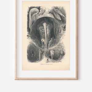 1872 Weyers Cave Virginia Antique Engraving Print