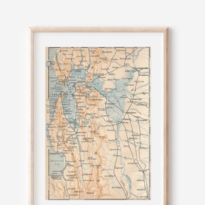 1909 San Francisco Bay Region Kalifornien Antike Karte