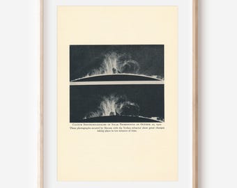 Antieke astronomieprint zonnevlammen 1923
