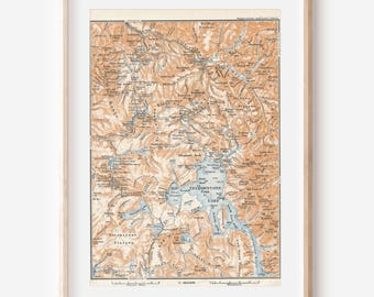1909 Yellowstone National Park Antique Map