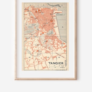 1929 Tanger Maroc Carte Antique