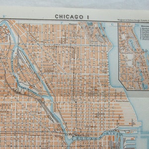 1909 Chicago Chicago Antike Karte