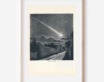 1959 Meteor Vintage Astronomy Illustration Print