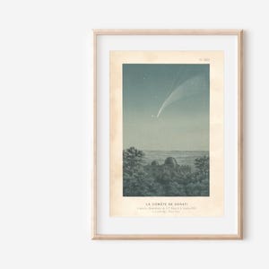 1870 Donati&#39;s Comet Antique Astronomy Print