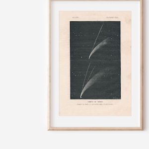 1870 Donati&#39;s Comet Antique Astronomy Print