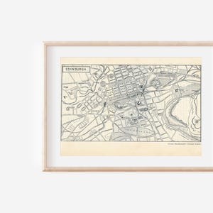 Édimbourg 1916 Ecosse Carte Antique