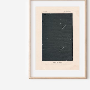 1870 Donati&#39;s Comet Antique Astronomy Print