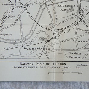 1910 London Vereinigtes Königreich Antike Eisenbahn Karte