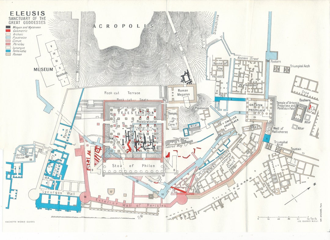 Eleusis Griechenland Vintage Karte 1964 Etsy.de