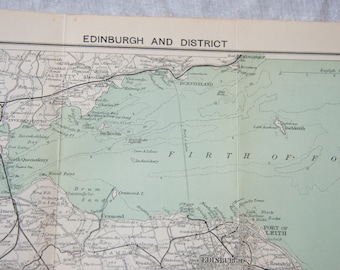 1926 Edinburgh Scotland Antique map
