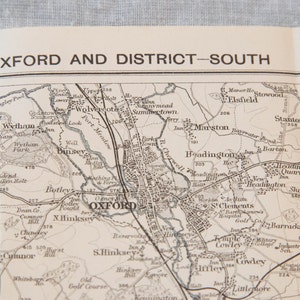 1928 Oxford Vereinigtes Königreich Antike Karte