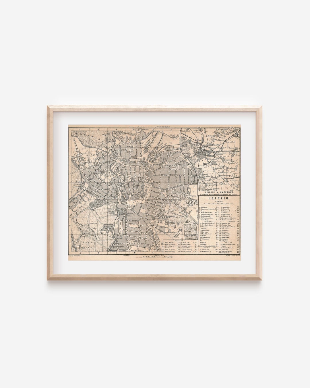 1881年 ライプツィヒ ドイツ アンティーク地図 - Etsy 日本