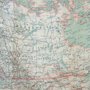 1907 Canada Antique Map