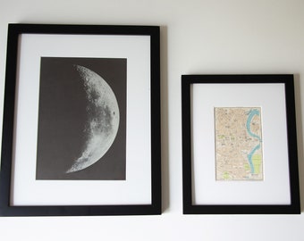 Framing: Contemporary Black Real Wood Frames | Readymade Frame + Custom Mat + Archival Mounting