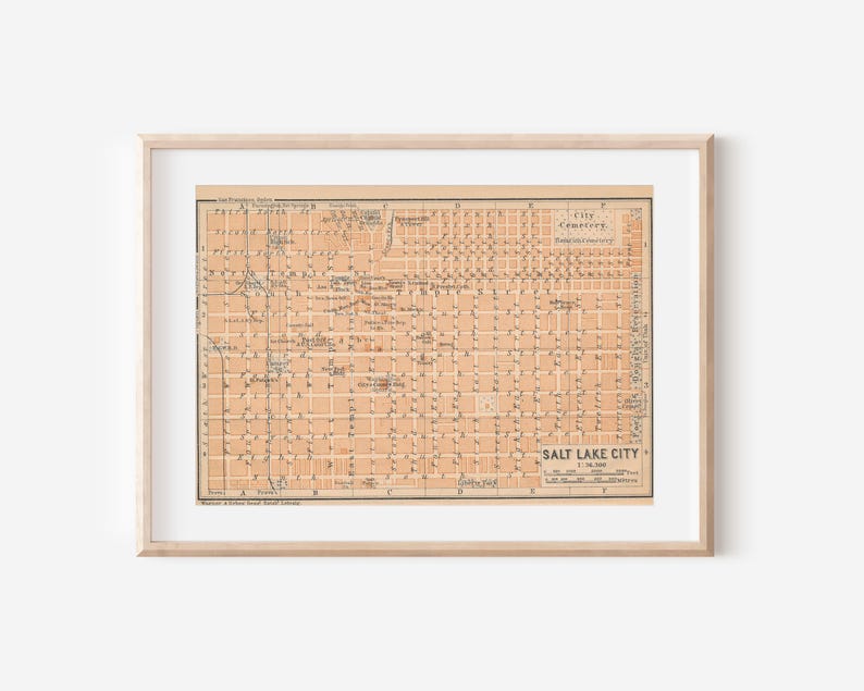 1904 Salt Lake City Utah Antique Map image 1