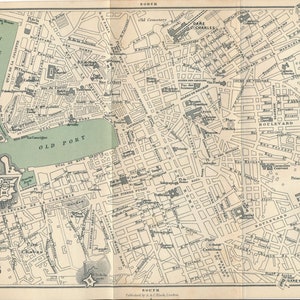1905 Marseille France Antique Map