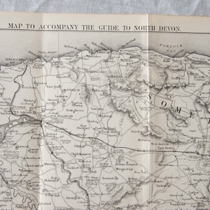 1886 North Devon Vereinigtes Königreich Antike Karte