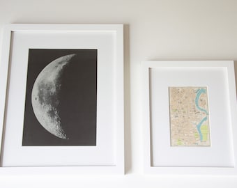 Framing: Contemporary White Real Wood Frames | Readymade Frame + Custom Mat + Archival Mounting