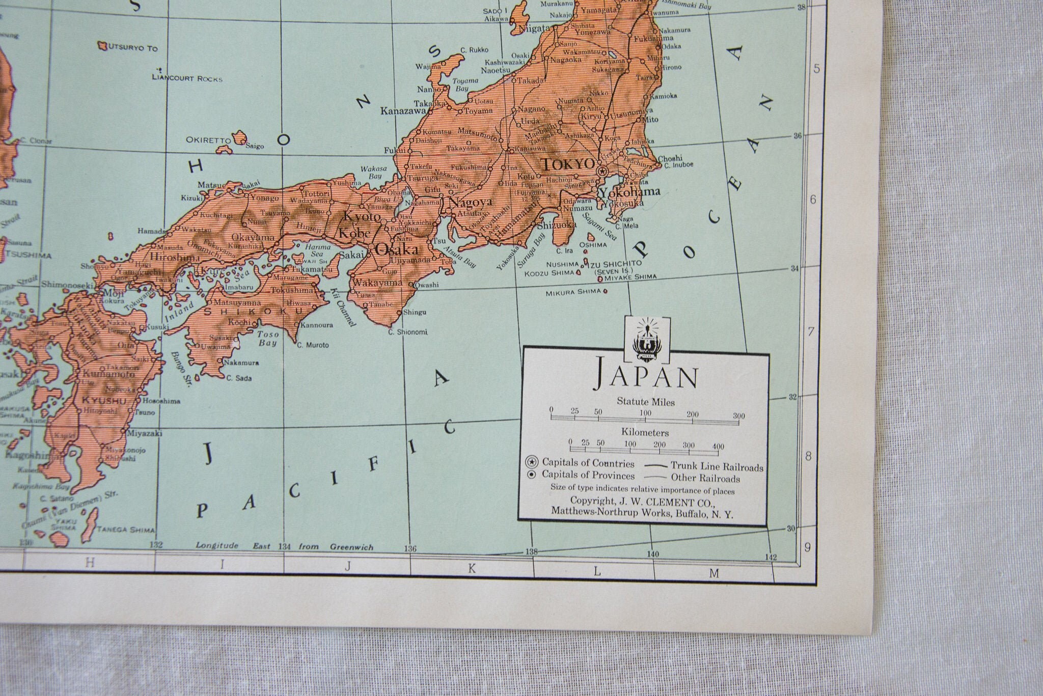 ティリオン 銅版画 日本帝国地図≪Tirion CARTA ACCURATA DELL
