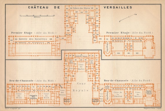 1904 Chateau De Versailles Palace Of Versailles Paris Etsy
