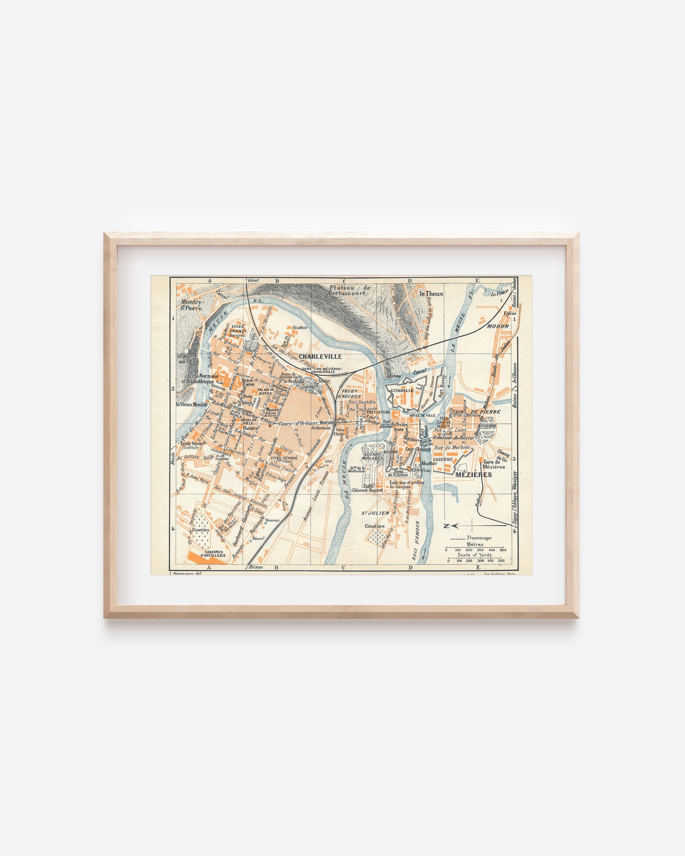 CARTE ANCIENNE ENTOILEE Mezieres Rocroi 1893 EUR 24,00 - FR