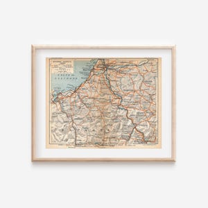 1926 Biarritz France & Environs Antique Map