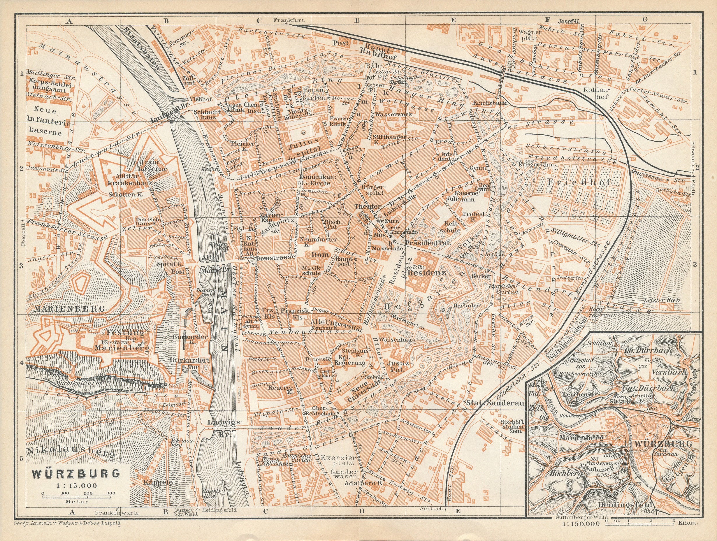 Würzburg Germany Map : Wurzburg City Map Stock Illustration - Download