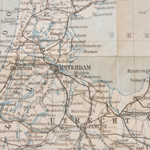 Carte ancienne des Pays-Bas de 1910